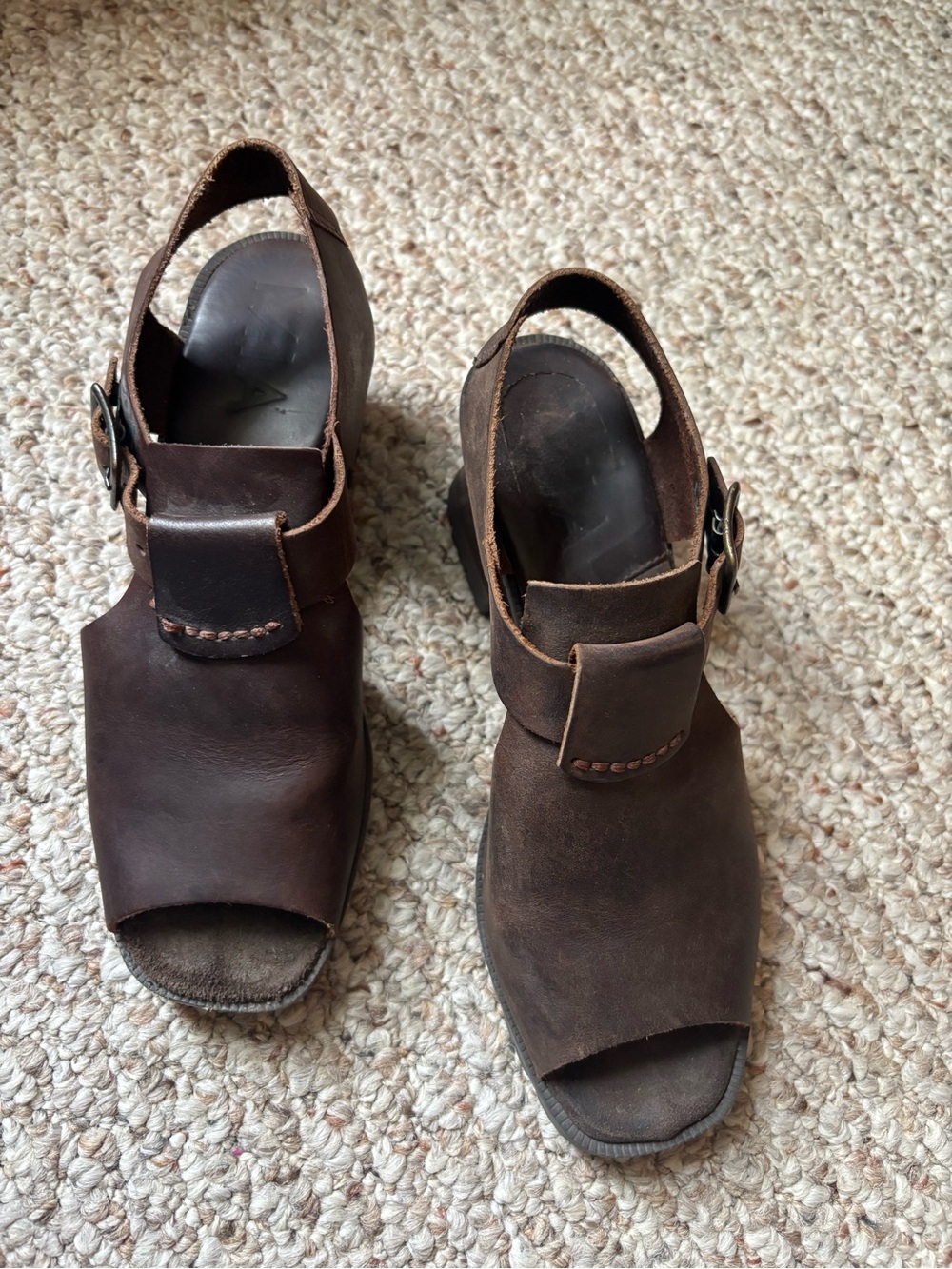 MIA - Vintage Woman’s Brown Open-Toe Leather Sandals 1992